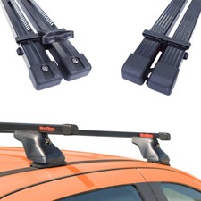 Für Peugeot 407 1 I 4-Tür 04-11 Schwarz Stahl Dachträger Gepäckträger Fixpunkt