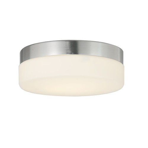 Justice Design Group FSN-4132-OPAL Fusion 9"W LED Round Flush - Nickel
