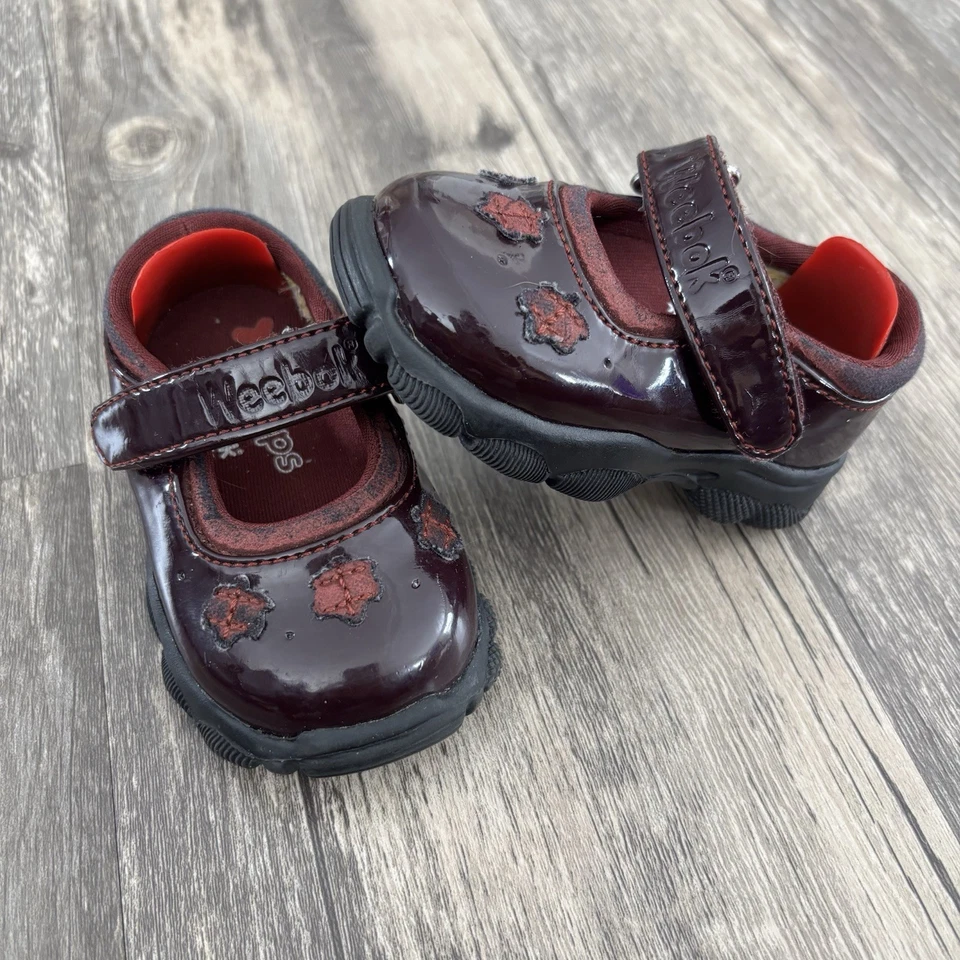 Zapatos Reebok Vintage Weebok Niñas Mary Jane Talla 2 Infantil INSERTO DE PASOS EXTRA *RAROS* Foto 2 de 4