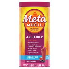Metamucil 4 in 1 Daily Fiber Supplement Digestive Health Berry Flavor 23.3 oz