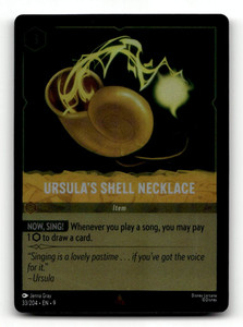 COLD FOIL - Disney Lorcana Ursula's Shell Necklace 33/204 - Fabled
