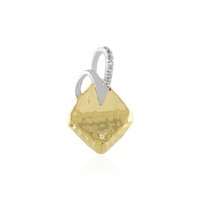 Madagaskar-WeißTopas AnhäNger Aus Vergoldetem Silber 0,079Ct