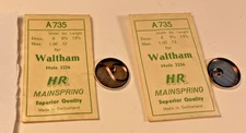 HR Mainspring A735 for Waltham Denn. 6 Str. 9 1/2 Factory Hole 2226  Alloy NOS