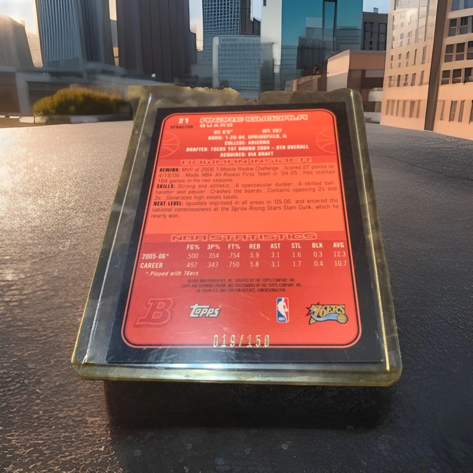 SP 019/150 ANDRE IGUODALA 2006 #21 CHROME XFRACTOR BOWMAN - Image 2 of 2