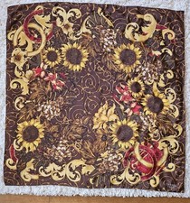 Vintage Chanel Paris Silk Scarf Sunflowers