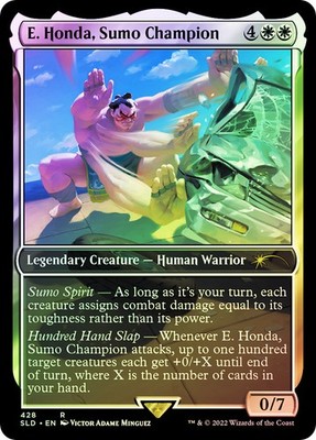 MTG FOIL E. Honda, Sumo Champion(Street Fighter)  Full Art - Secret Lair Drop