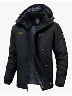 TBMPOY Men s Mountain Jackets Skiing Waterproof Snow Thick Fleece Lined Hooded 