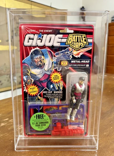 GI Joe Metal Head 1994 v2 *MOC, SEALED, IN HARD ACRYLIC CASE!* Near Mint! VTG