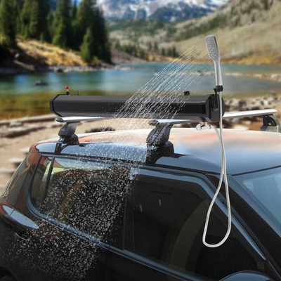 #ad Pressurized 20L Camping Shower Water Tank Road Shower Off Road Roof Rack Mount $130.98