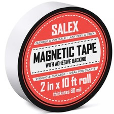 Magnetic Tape with Adhesive Backing 2 Inch Wide - Thick 60 mil 2 in x 10 ft
