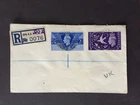 GB 1946 VICTORY SET ON FIRST DAY FPO 902 REGISTERED COVER + FPO 902 BACKSTAMP