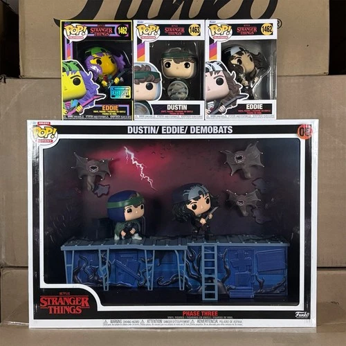 Funko POP! Stranger Things: Dustin Eddie Demobats Phase Three 05 + 1462 / 1463