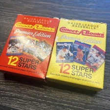 1990 Collect-A-Books Baseball Series 1 Checklist Box #1 #2 