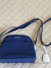 dkny blue crossbody bag women, great size, co...