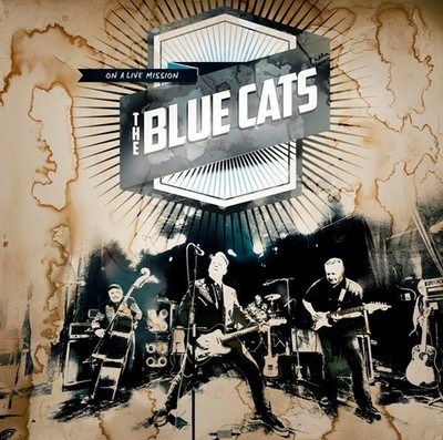 THE BLUE CATS    On A Live Mission DOUBLE VINYL LP - NEO ROCKABILLY Bedlam Offer
