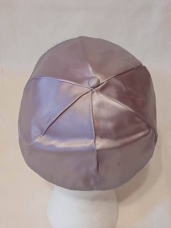 Vintage 1970's Kippah Yarmulke - purple satin