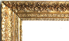 ANTIQUE FIT 8X 10 GOLD GILT PICTURE FRAME WOOD FINE ART VICTORIAN ORNATE NOUVEAU