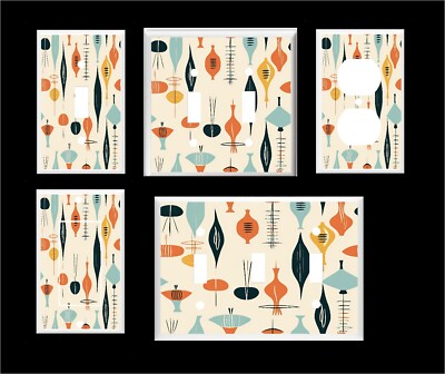 MID CENTURY MODERN #1   LIGHT SWITCH COVER PLATE