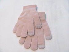 NEW ONE SIZE FITS MOST WOMEN'S TECH GLOVES  SOLID TAN