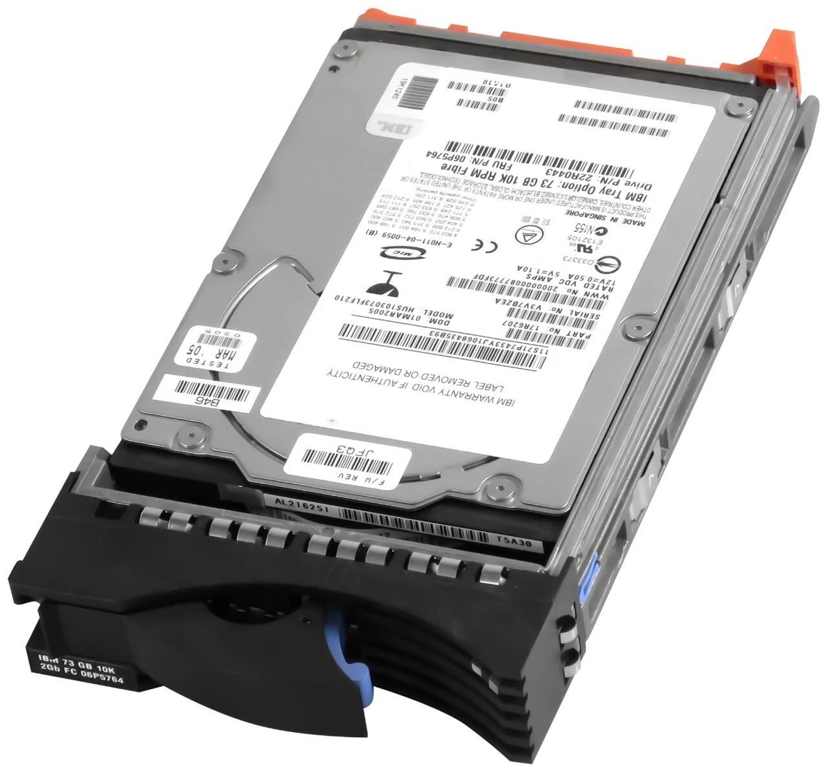 Hard IBM 06P5764 22R0443 HUS103073FLF210 73GB 10000U/Min 8MB FC 
