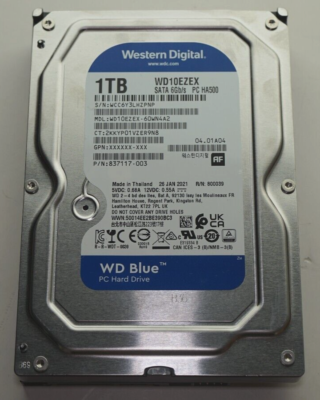 Western Digital Blue WD10EZEX 1TB Sata Hard Drive WD10EZEX-60WN4A2