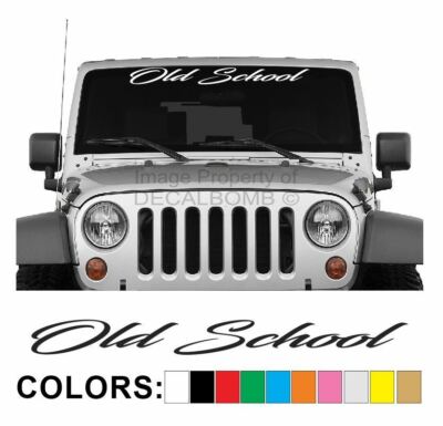 Old School Script Windshield Decal Sticker UTV Turbo Truck Lift Mud Car Diesel