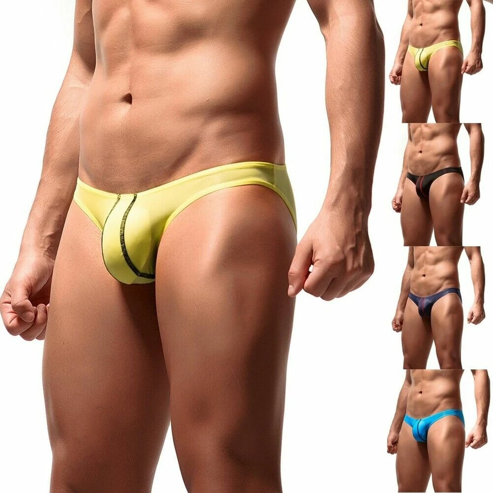 81-415 Wunderschöner Herren Slip aus Eis Seide String Rio Briefs in S bis 2XL - Bild 3 von 4