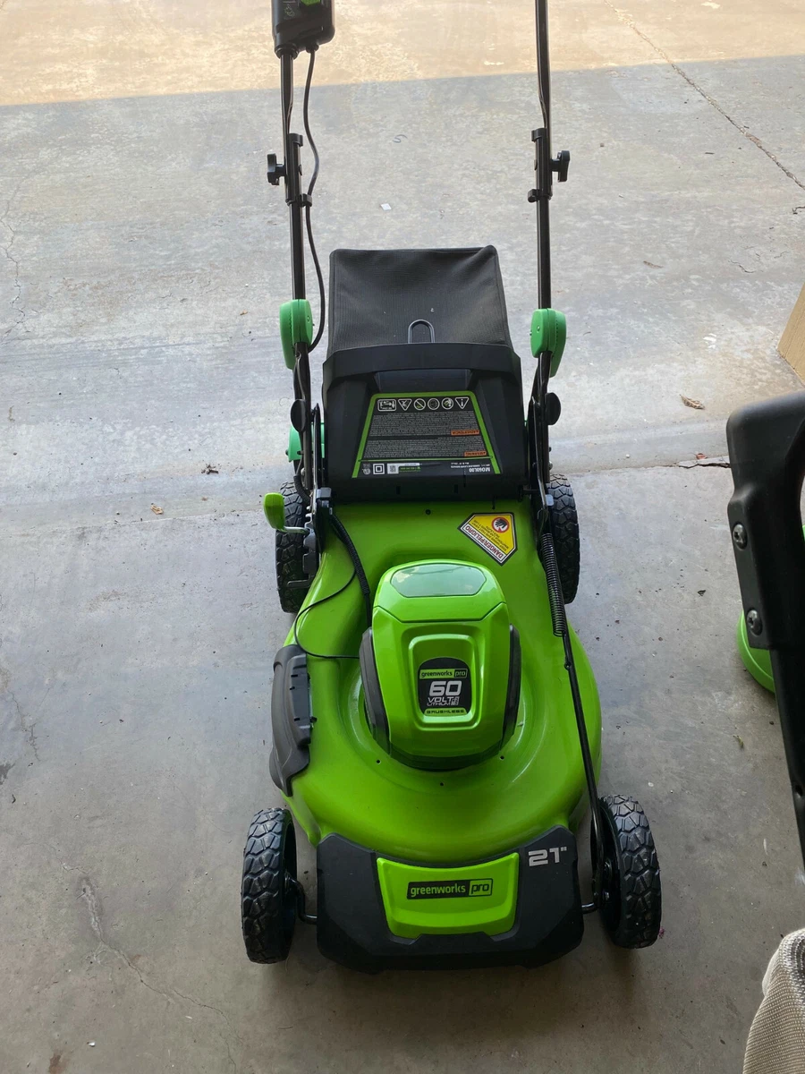 Greenworks Pro 60V Max 21 in Cordless Lawn Mower tool only plus lawn stripper