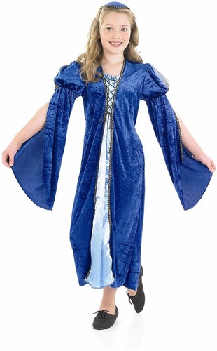 Girls Blue Tudor Dress 8-10 Years
