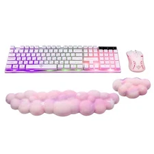 Cloud Wrist Rest for Keyboard & Mouse Set of 2 Memory Foam Cute Cloud Palm Re...