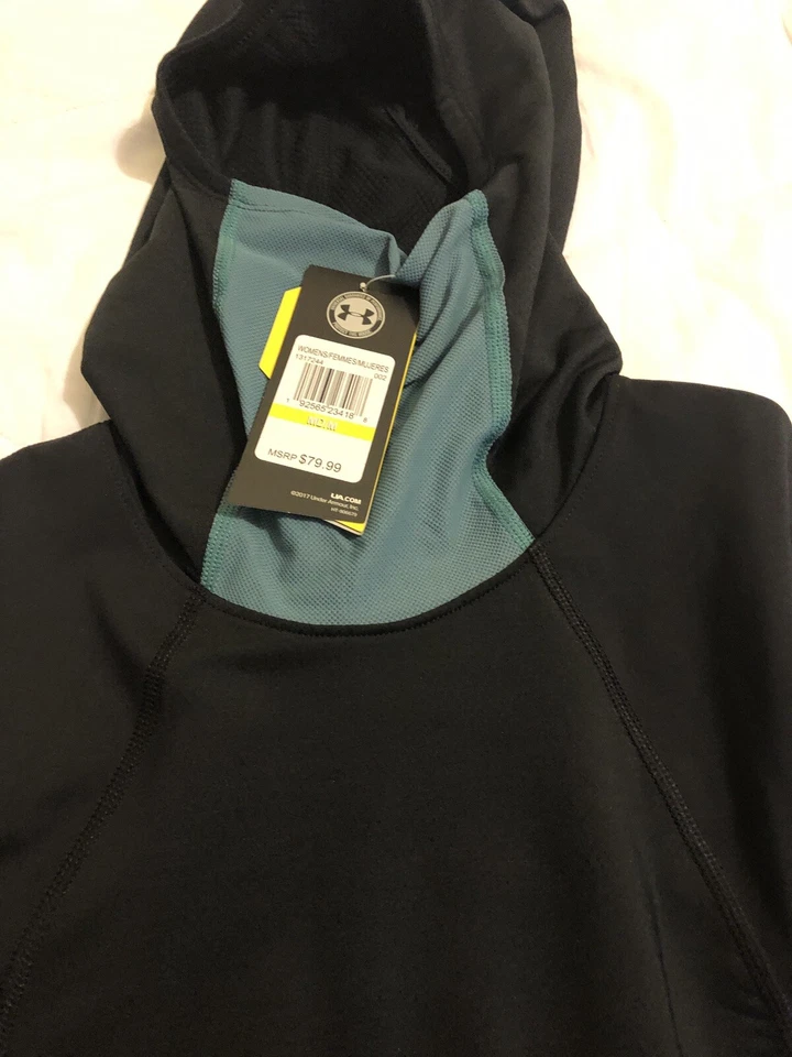 Under Armour UA ColdGear Reactor Fitted Hoodie 1317244-189 Women’s Size M NWT - Image 3 of 4