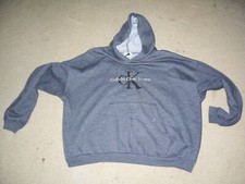 CALVIN KLEIN JEANS HOODIE JACKET(VINTAGE 90'S),SIZE:SMALL,GRAY,MADE IN USA,MINT!