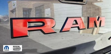 Fits 2025 Ram RHO Tailgate Ram Emblem Overlay Decal Vinyl Stickers