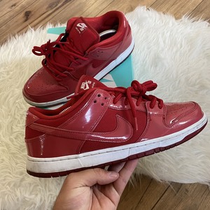 nike sb dunk low red patent leather