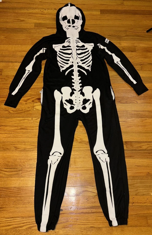 TIPSY ELFOS MONO DE UNA PIEZA CREMALLERA MÁSCARA ESQUELETO Unisex Mediano HALLOWEEN Foto 2 de 4