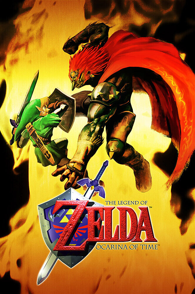 Legend of Zelda Ocarina of Time 3D N64 3DS Premium POSTER MADE IN