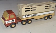 Vintage Tonka 1970's Red Tractor Cab with Horse Trailer 55010 Steel Collectible