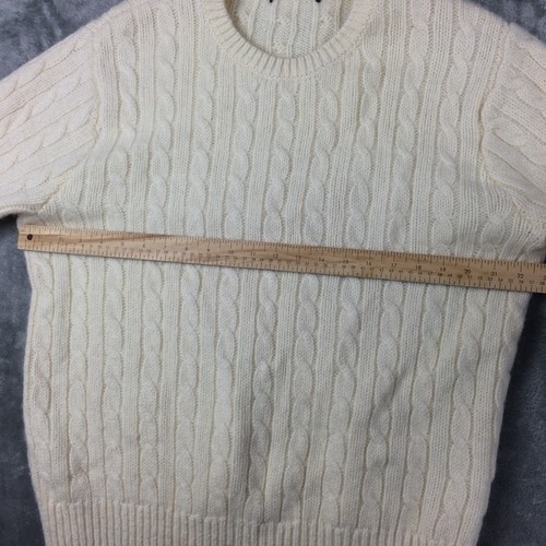 Brandy Melville Sweater Womens Large Oversized Wool Cable Knit Fisherman Ivory - Picture 4 of 13