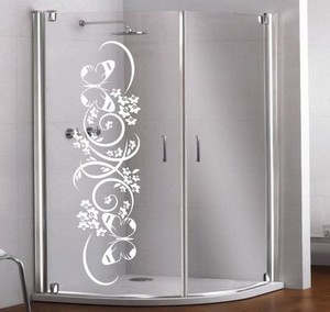 Glas Dekor Aufkleber Fenster Dusche Bad Schmetterling Dekor Blume Dekor 01 Ebay