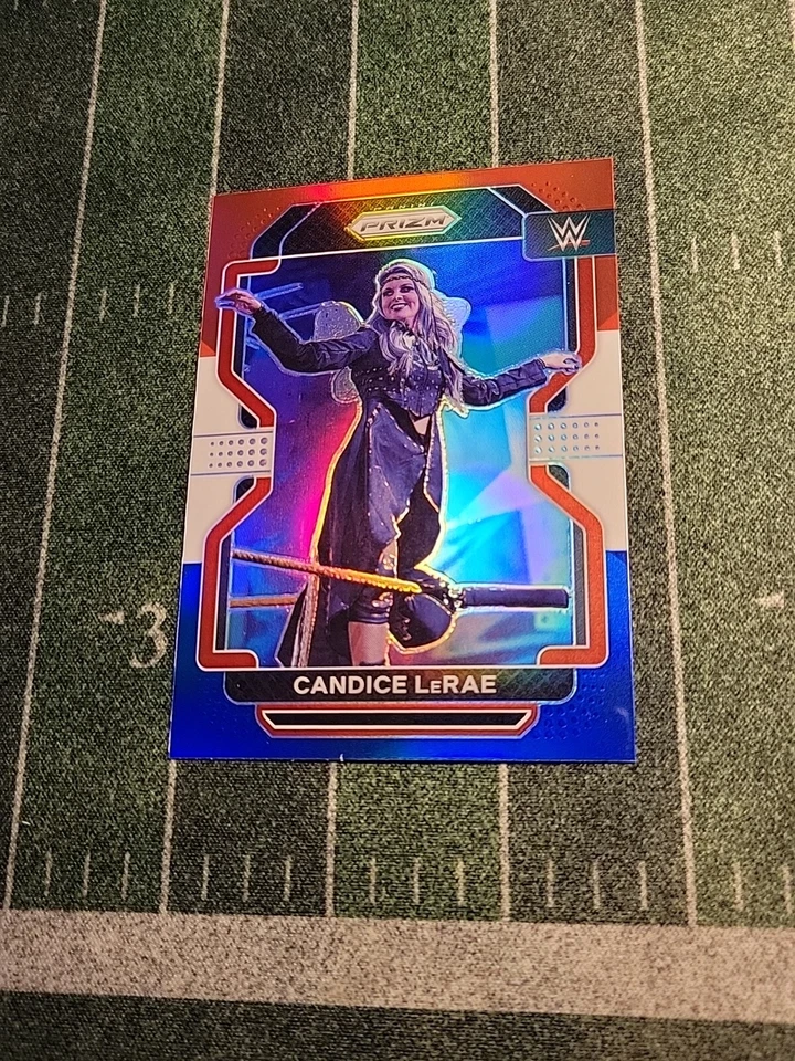 Candice LeRae WWE PRIZM 2022 RED WHITE & BLUE Parallel - Image 3 of 4
