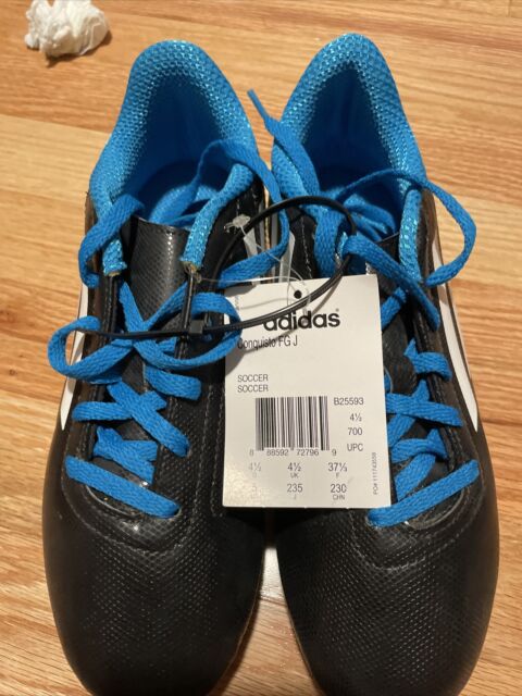 Stop by to know aircraft Cheetah adidas Conquisto FG J Black White Blue Soccer Cleats Shoes B25593 Size 11k  for sale online | eBay