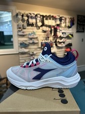 Women's Diadora Blushield Fly 4 W AG Wh/blue/pink