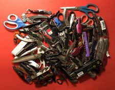 100+LOT OF KEYCHAIN FOBS,CORKSCREWS,SCISSORS.SATISFACTION GUARANTEED.