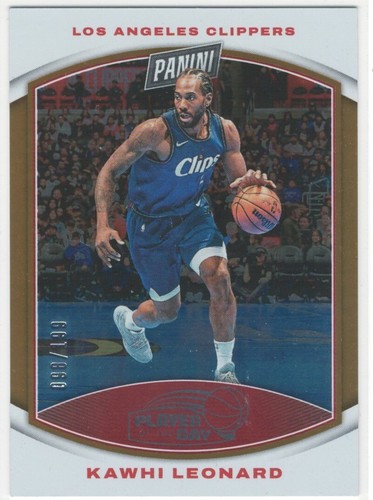 2023-24 Panini Player of the Day Kawhi Leonard Orange Card #'d /199