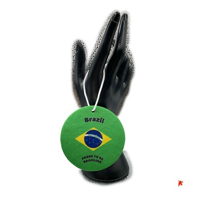 Brazil Proud to be Brazilian Car Air freshener (Double Sided Print)