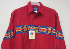 New Wrangler Men's Checotah Long Sleeve Western Pearl Snap Shirt Large