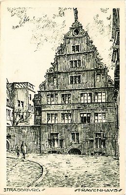 Old postcard postcard Strasbourg - women's shelter (452671)