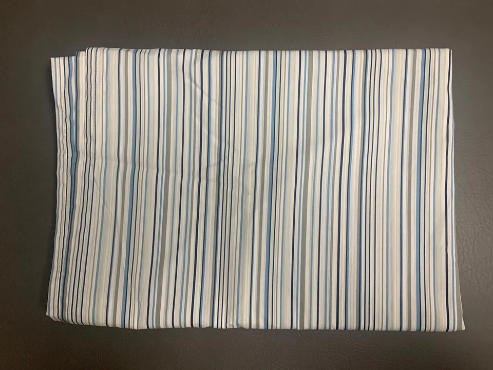 Nautica синий / серо-коричневый хрустящий в тонкую полоску плоский лист, SZ Twin - Изображение 2 из 4