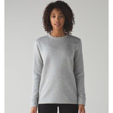 Lululemon Crewneck Yes Fleece Pullover Heathered Medium Grey 4