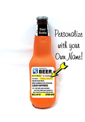 prescription bottle beer koozie